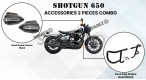 For Royal Enfield Shotgun 650 Accessories Carbon Hand Guard and Evo Engine Guard - SPAREZO